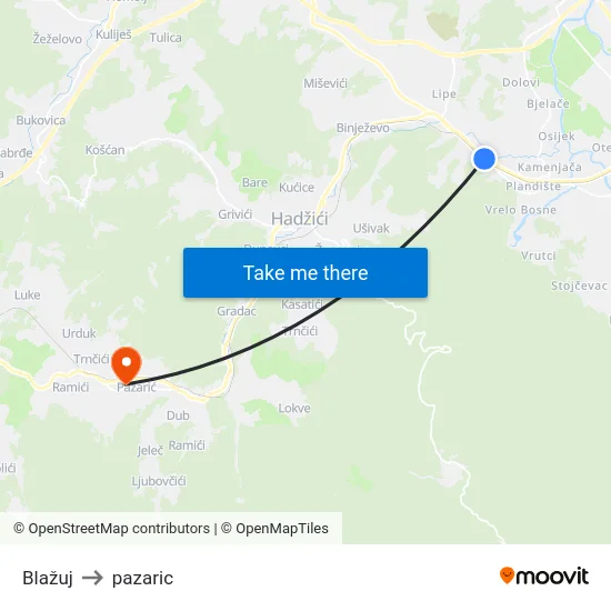 Blažuj to pazaric map