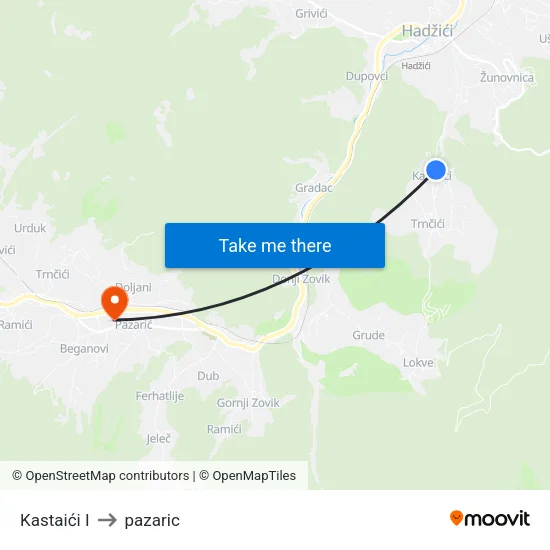 Kastaići I to pazaric map