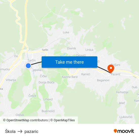 Škola to pazaric map
