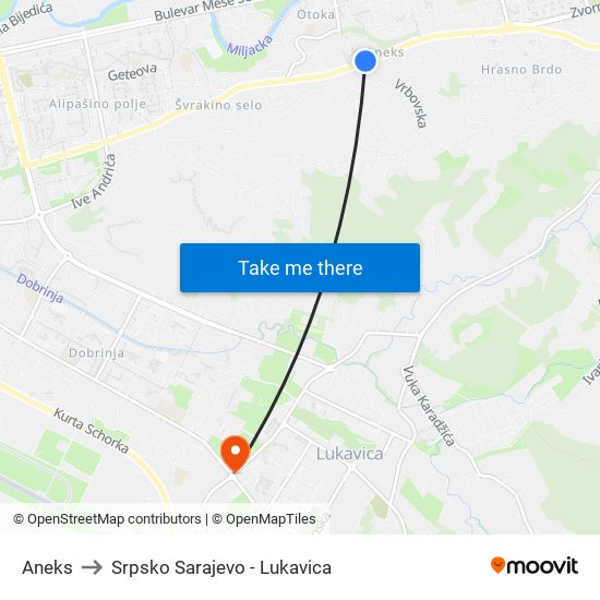 Aneks to Srpsko Sarajevo - Lukavica map