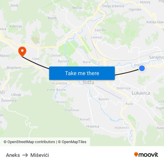 Aneks to Miševići map