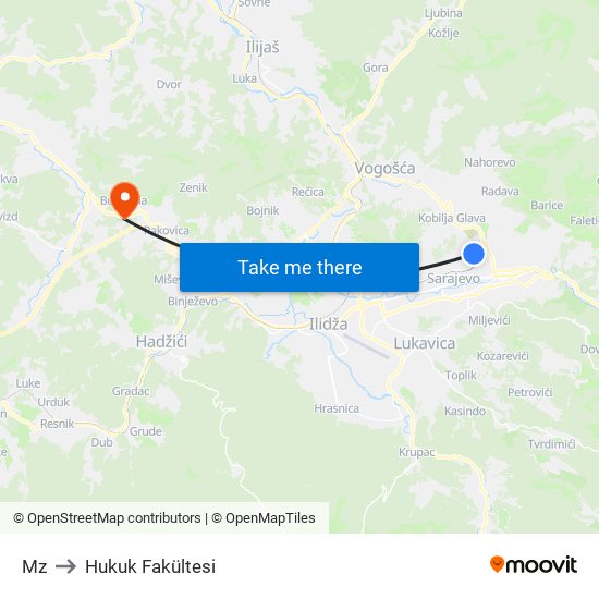 Mz to Hukuk Fakültesi map