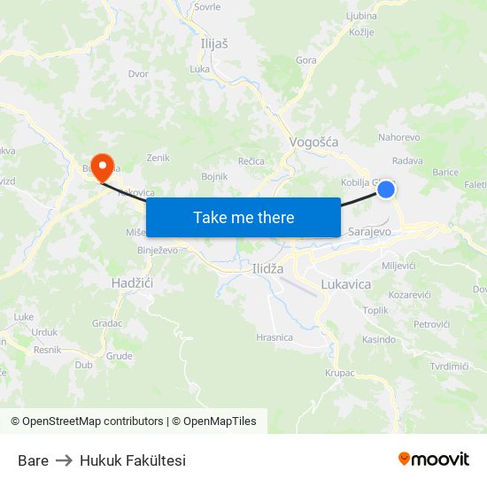 Bare to Hukuk Fakültesi map