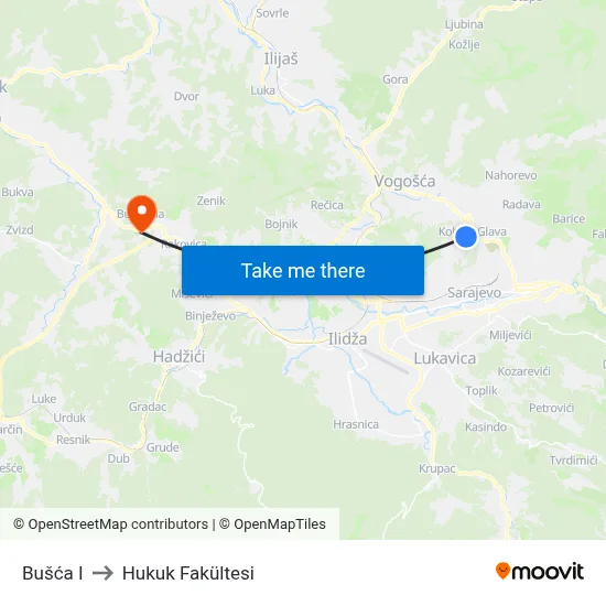 Bušća I to Hukuk Fakültesi map