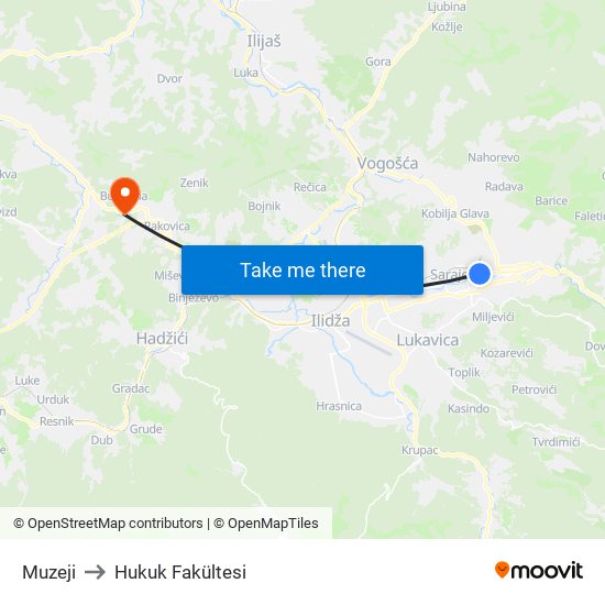 Muzeji to Hukuk Fakültesi map