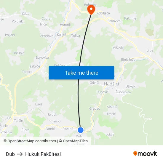 Dub to Hukuk Fakültesi map