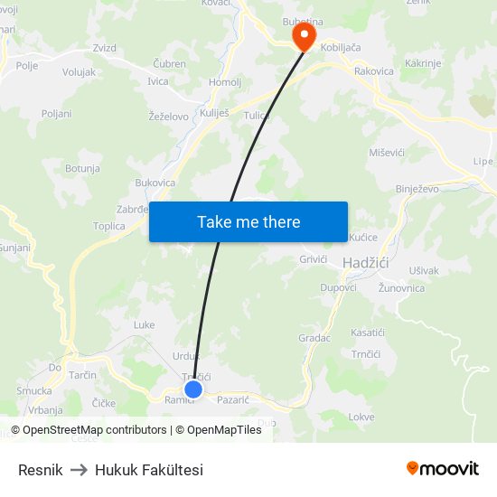 Resnik to Hukuk Fakültesi map