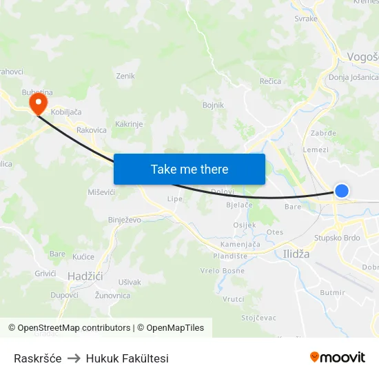 Raskršće to Hukuk Fakültesi map