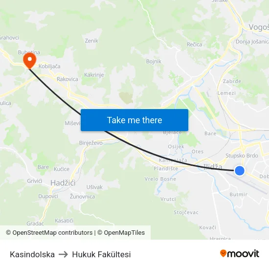 Kasindolska to Hukuk Fakültesi map
