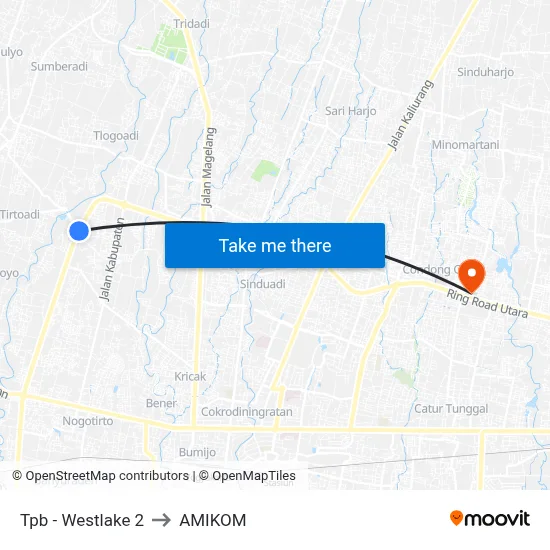 Tpb - Westlake 2 to AMIKOM map