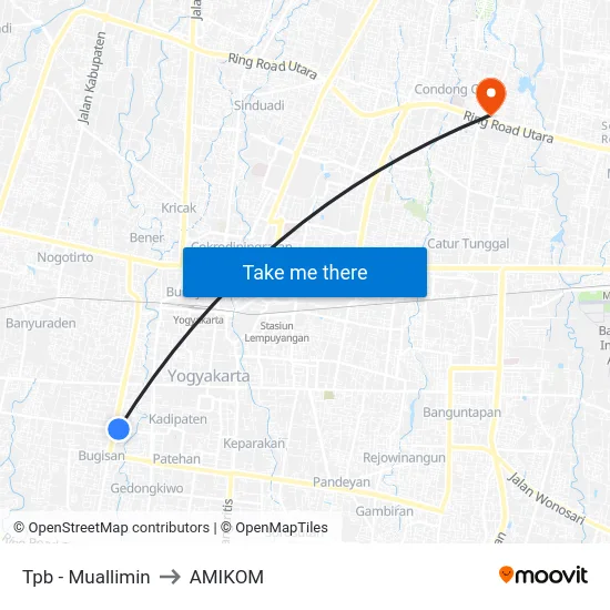 Tpb - Muallimin to AMIKOM map