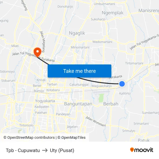 Tpb - Cupuwatu to Uty (Pusat) map