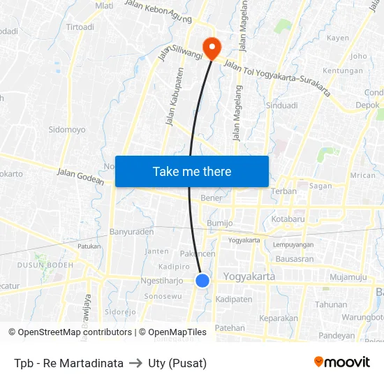 Tpb - Re Martadinata to Uty (Pusat) map