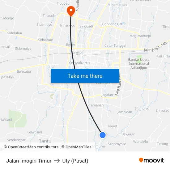 Jalan Imogiri Timur to Uty (Pusat) map