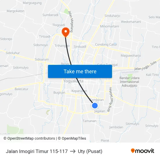 Jalan Imogiri Timur 115-117 to Uty (Pusat) map
