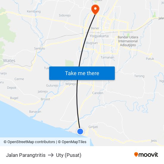 Jalan Parangtritis to Uty (Pusat) map