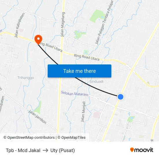 Tpb - Mcd Jakal to Uty (Pusat) map