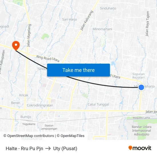 Halte - Rru Pu Pjn to Uty (Pusat) map