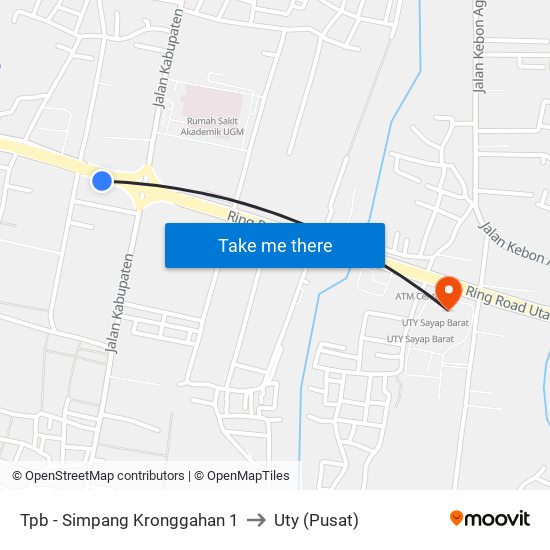 Tpb - Simpang Kronggahan 1 to Uty (Pusat) map