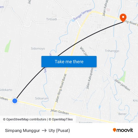 Simpang Munggur to Uty (Pusat) map