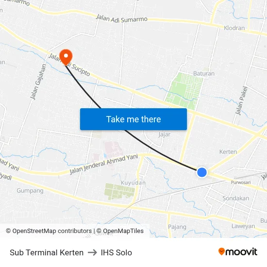 Sub Terminal Kerten to IHS Solo map
