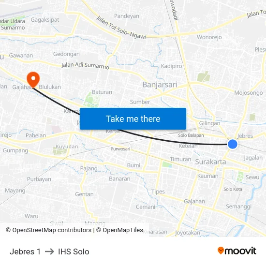 Jebres 1 to IHS Solo map