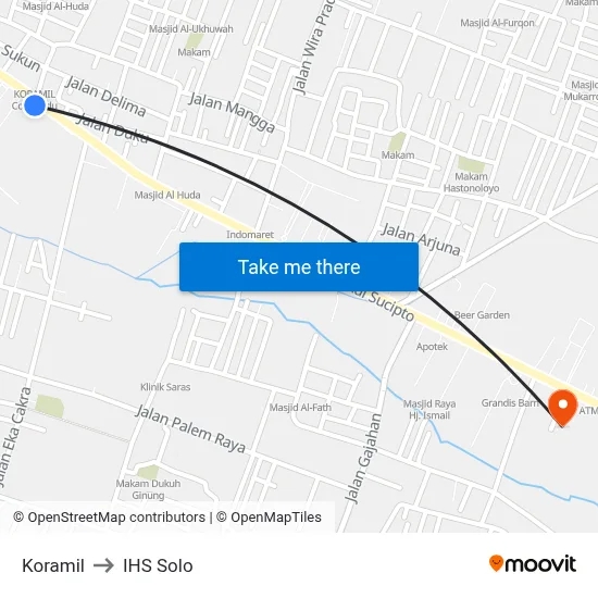 Koramil to IHS Solo map