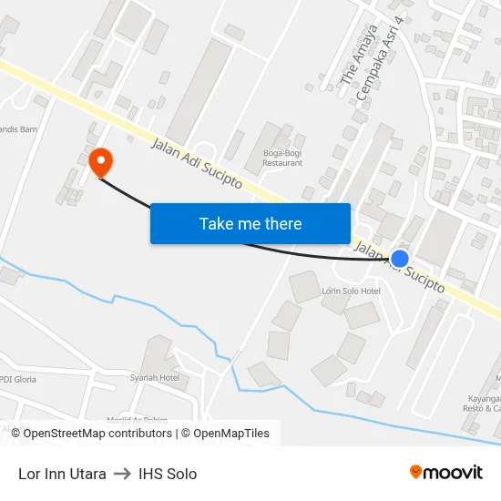 Lor Inn Utara to IHS Solo map