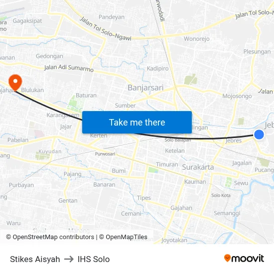 Stikes Aisyah to IHS Solo map