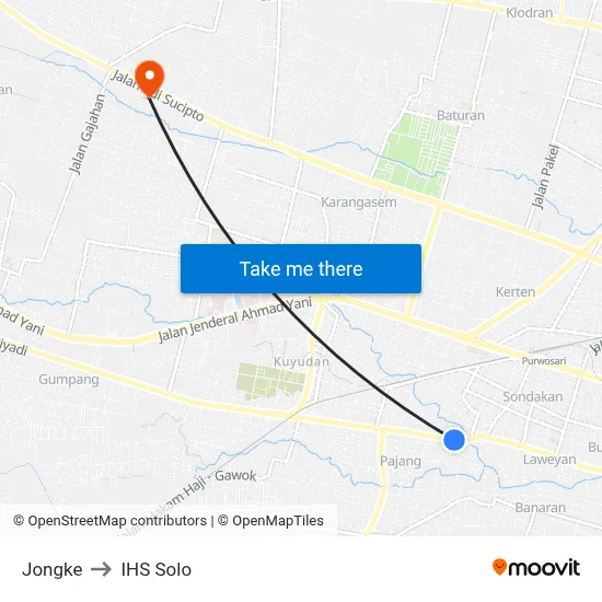 Jongke to IHS Solo map