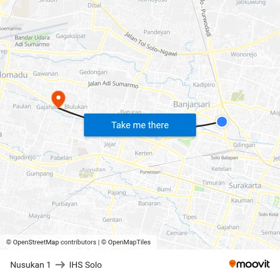 Nusukan 1 to IHS Solo map