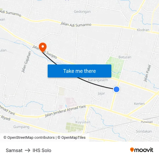 Samsat to IHS Solo map
