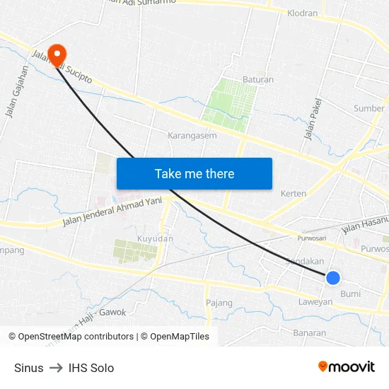Sinus to IHS Solo map