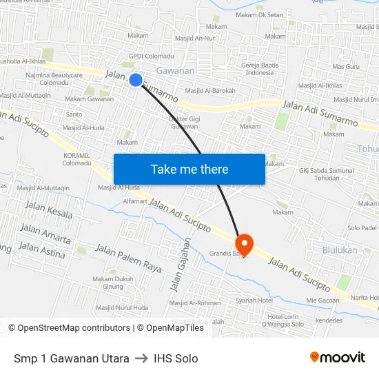 Smp 1 Gawanan Utara to IHS Solo map