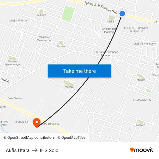 Akfis Utara to IHS Solo map