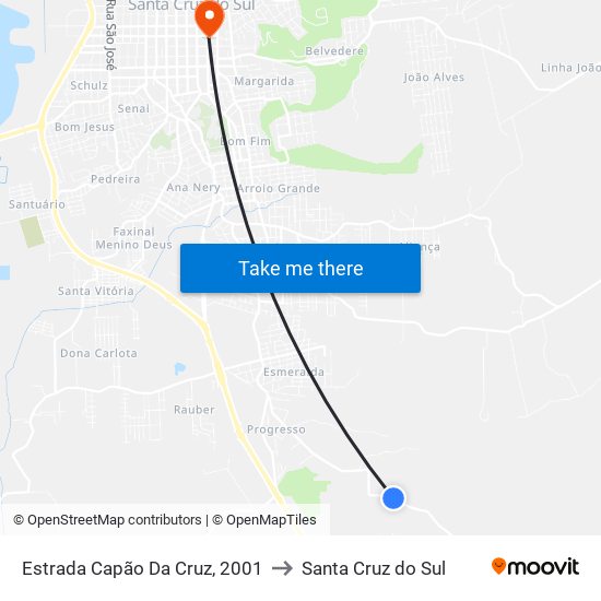 Estrada Capão Da Cruz, 2001 to Santa Cruz do Sul map