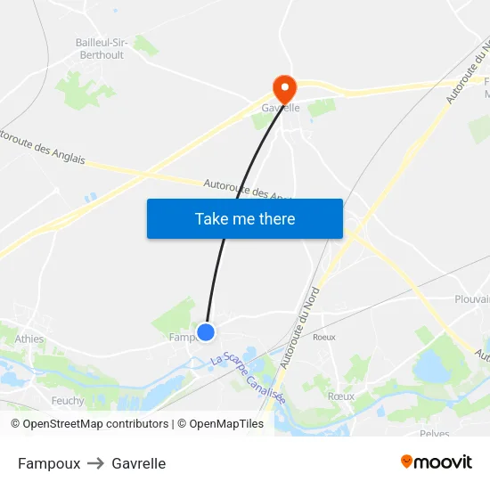 Fampoux to Gavrelle map