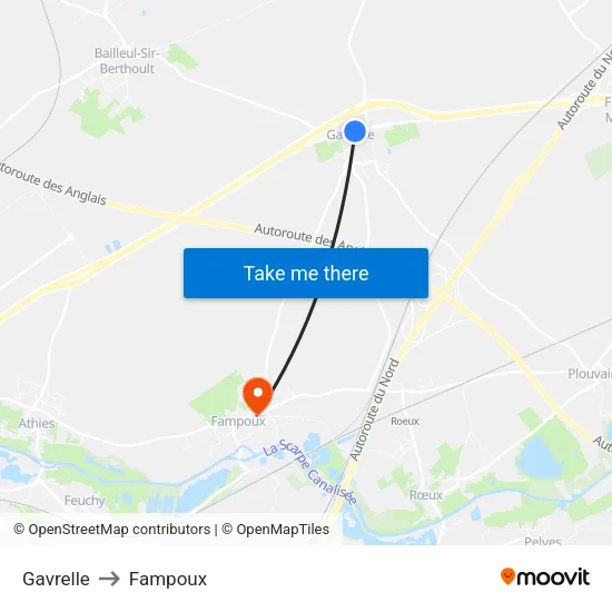 Gavrelle to Fampoux map