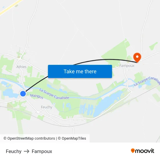 Feuchy to Fampoux map