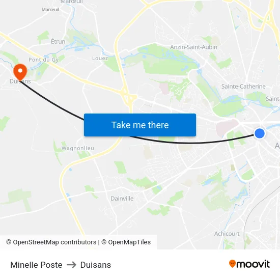 Minelle Poste to Duisans map