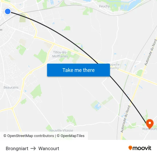 Brongniart to Wancourt map