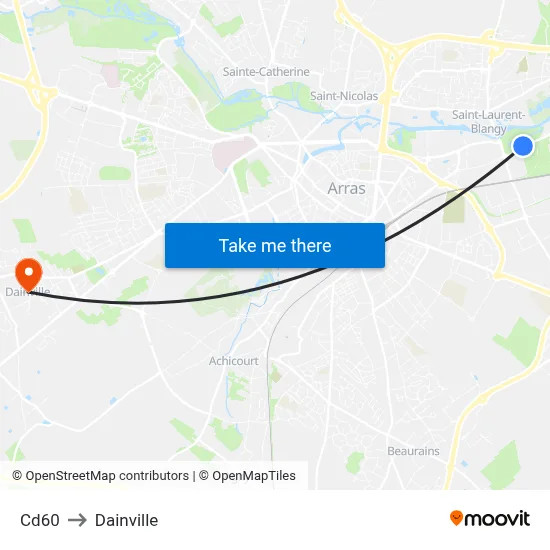 Cd60 to Dainville map