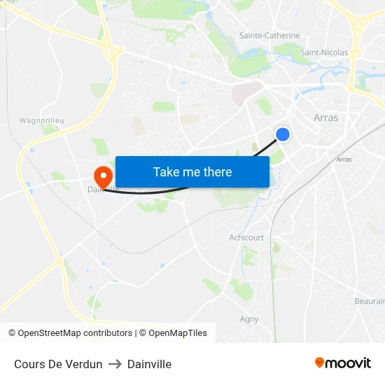 Cours De Verdun to Dainville map