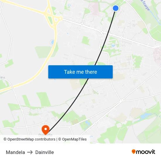 Mandela to Dainville map