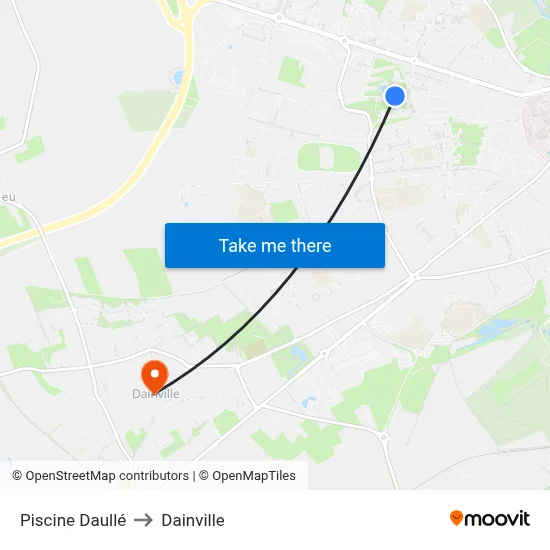 Piscine Daullé to Dainville map