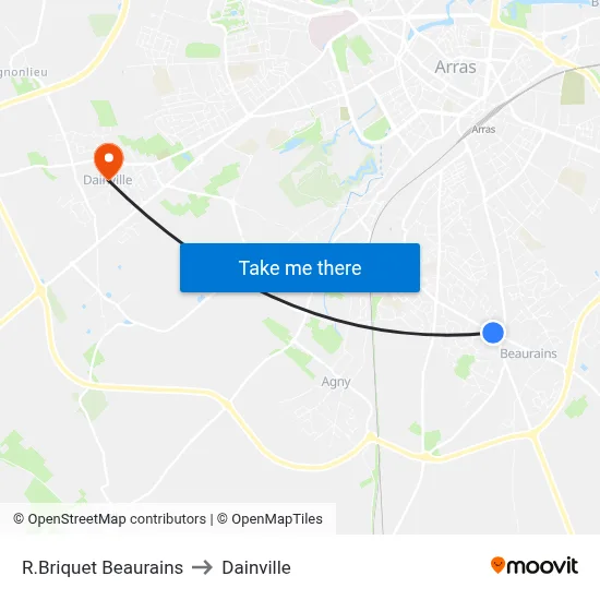 R.Briquet  Beaurains to Dainville map