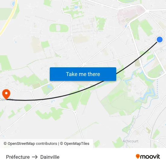 Préfecture to Dainville map