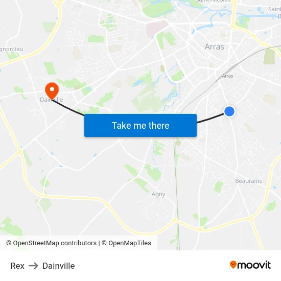 Rex to Dainville map