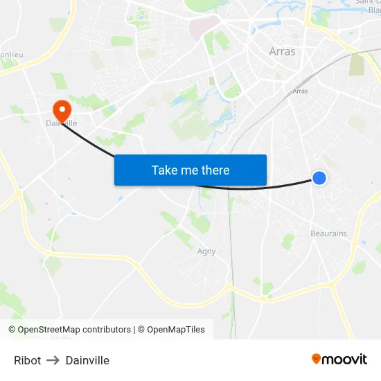 Ribot to Dainville map