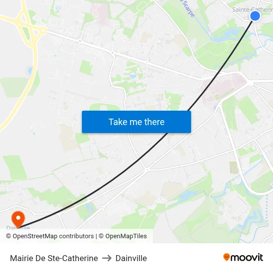Mairie De Ste-Catherine to Dainville map